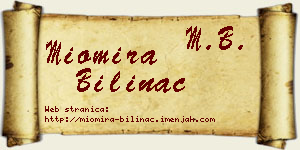 Miomira Bilinac vizit kartica